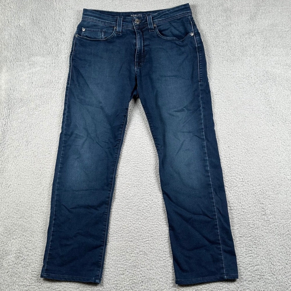 Fidelity Denim Jimmy Slim Straight Jeans‎ Mens 29 (30x30) Dark Wash Indigo USA